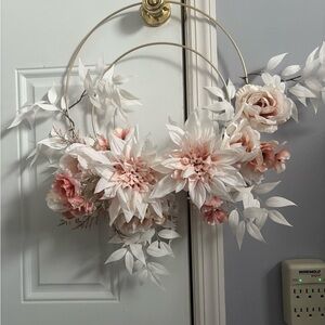 Blush Pink and White Floral Hoop Wreath | NEW with tags | Joanne Fabrics